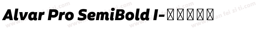 Alvar Pro SemiBold I字体转换